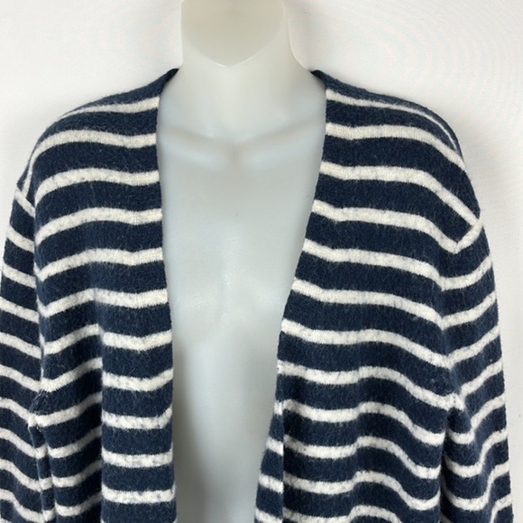 Madewell Cozy Walker Striped Merino Wool Alpaca Blend Cardigan Sweater Size L - Picture 4 of 8